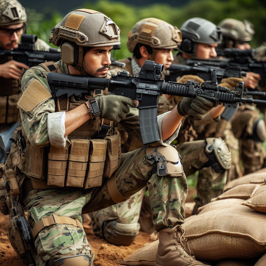 Customizable chest rig with MOLLE webbing