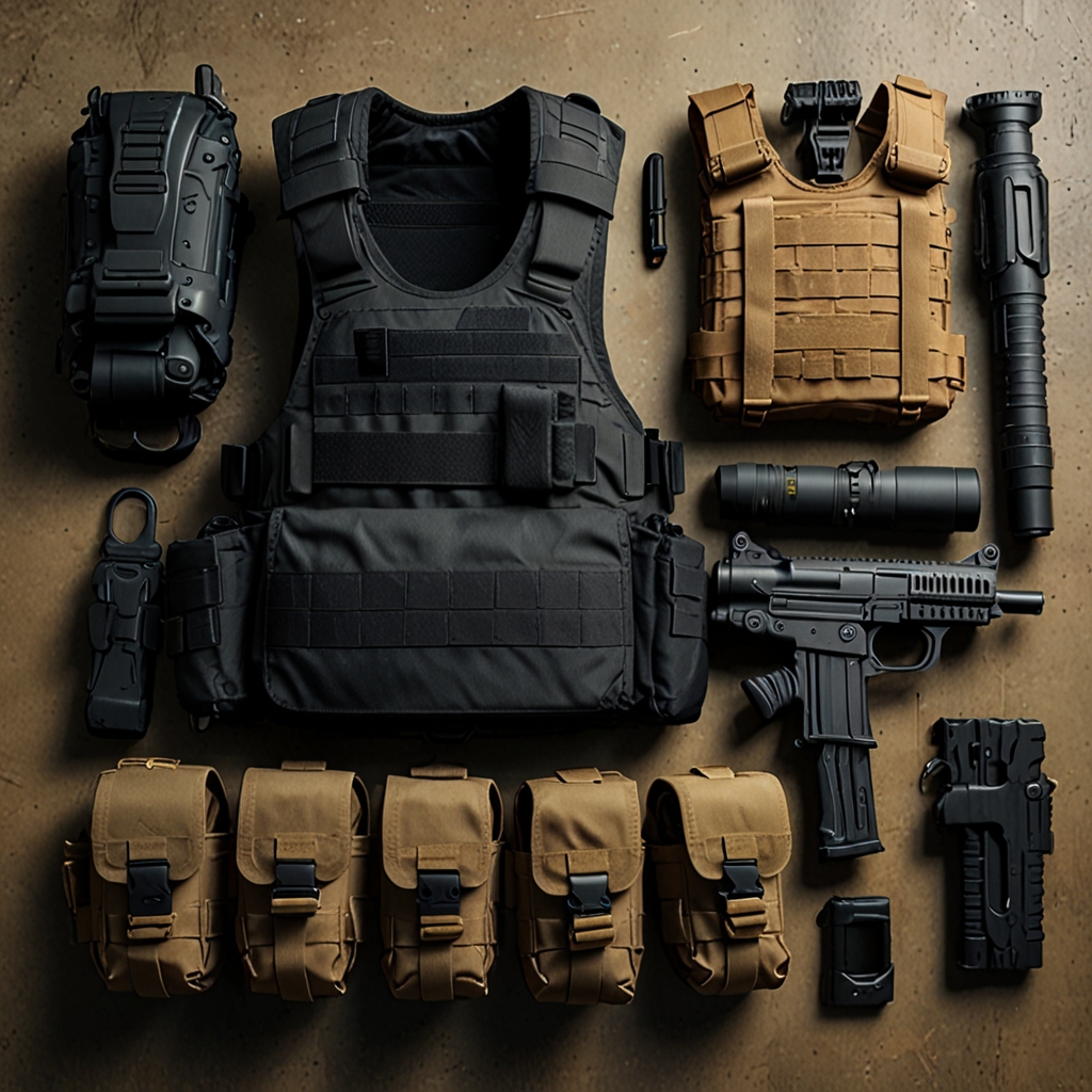 Desert camouflage on military equipment