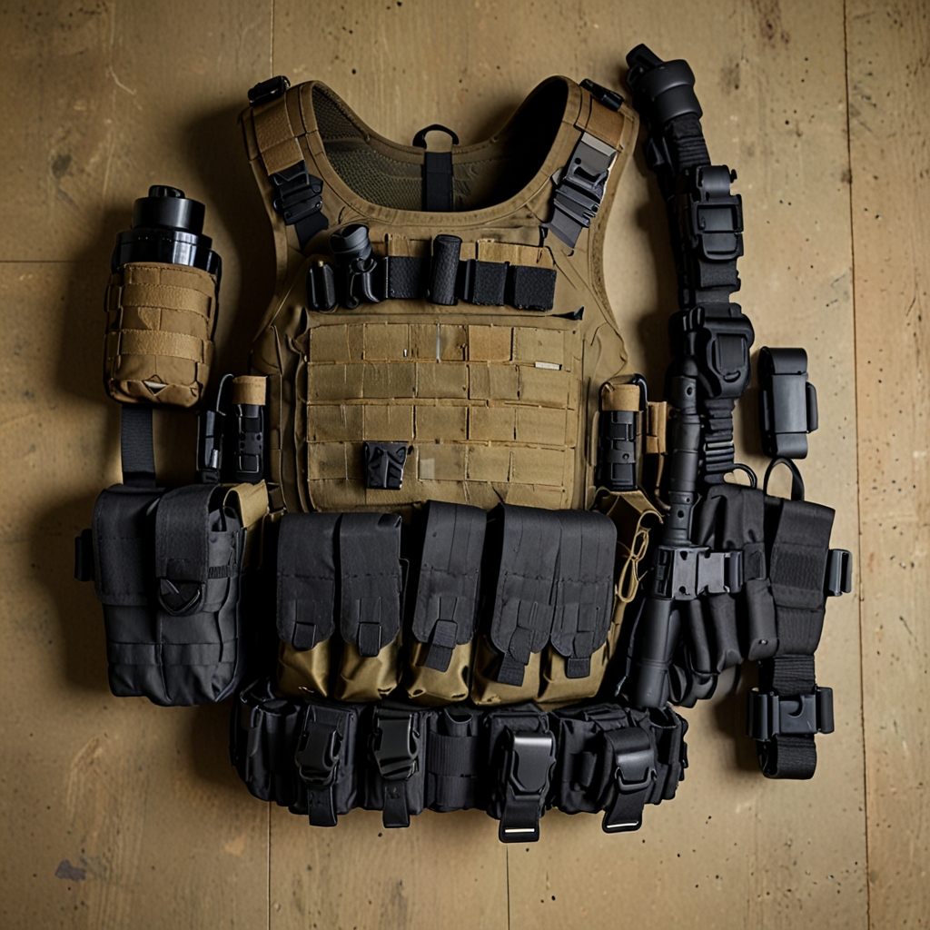 Survivalist blending with surroundings